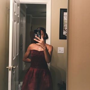 strapless homecoming dress